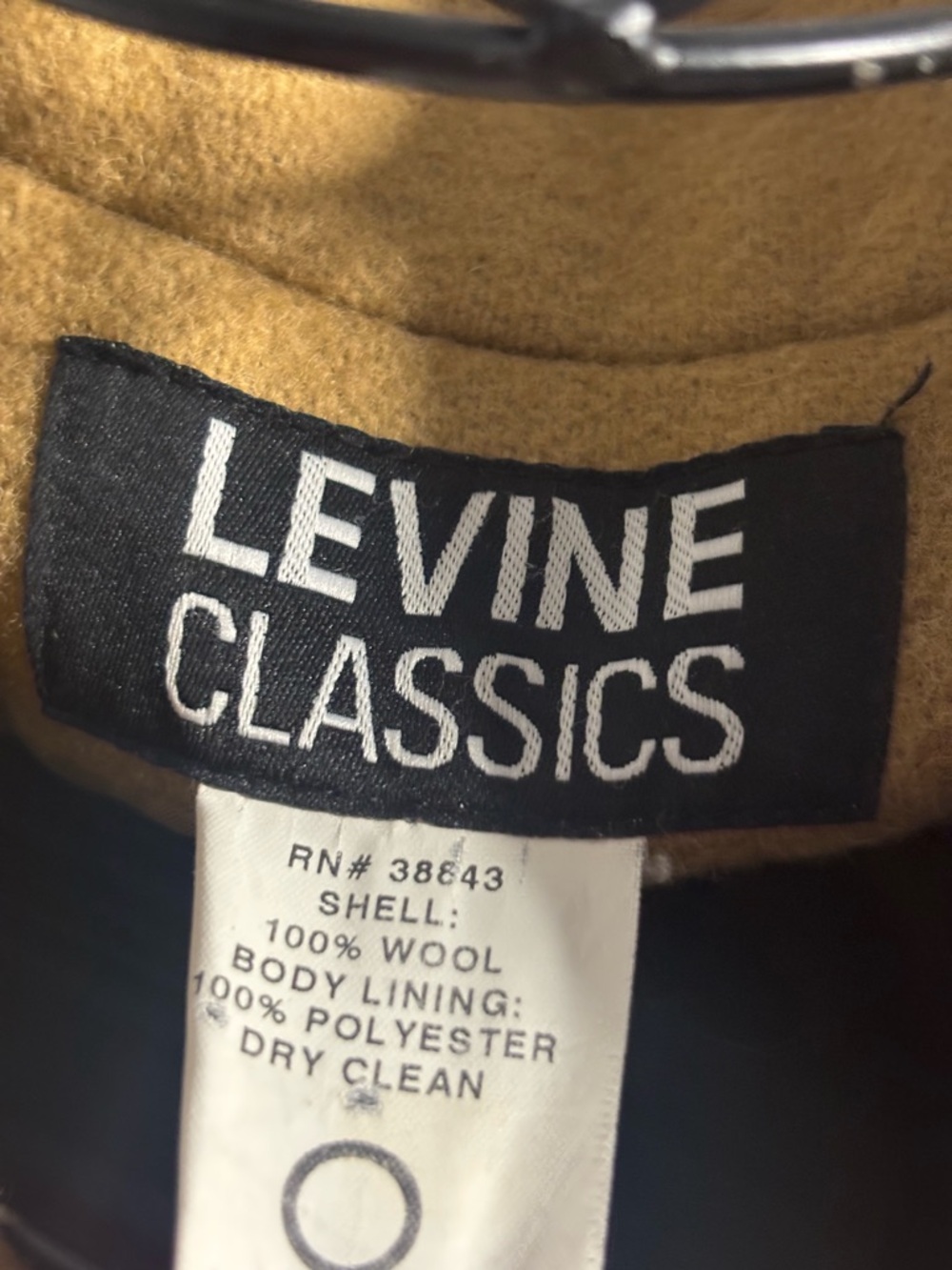 Levine Classics Vintage 100% Wool Long Coat jacket Designer Luxury 80s warm - Picture 3 of 7